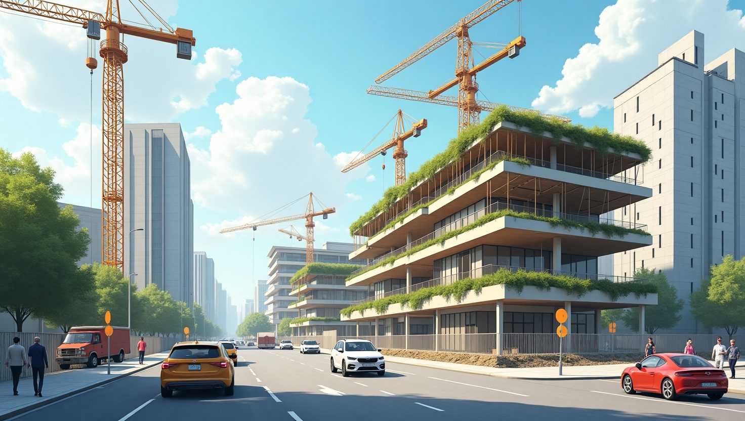 flux dev illustration raliste dun chantier de construction urb 0